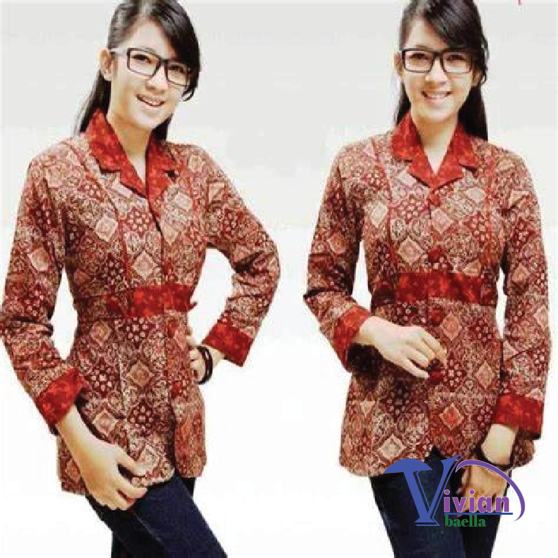 seragam kantor wanita model batik - vivianbaella